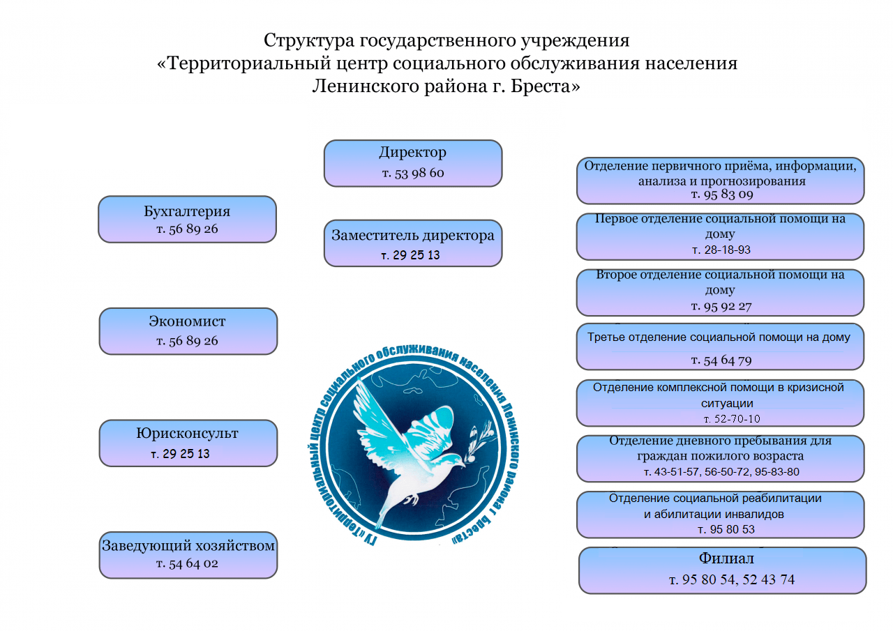 Структура центра | ГУ “ТЦСОН Ленинского района г.Бреста”