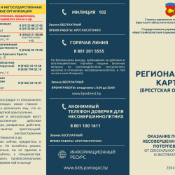 Региональная карта помощи несовершеннолетним, пострадавшим от насилия