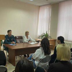 Встреча руководства и специалистов территориального центра с сотрудниками ГОЧС